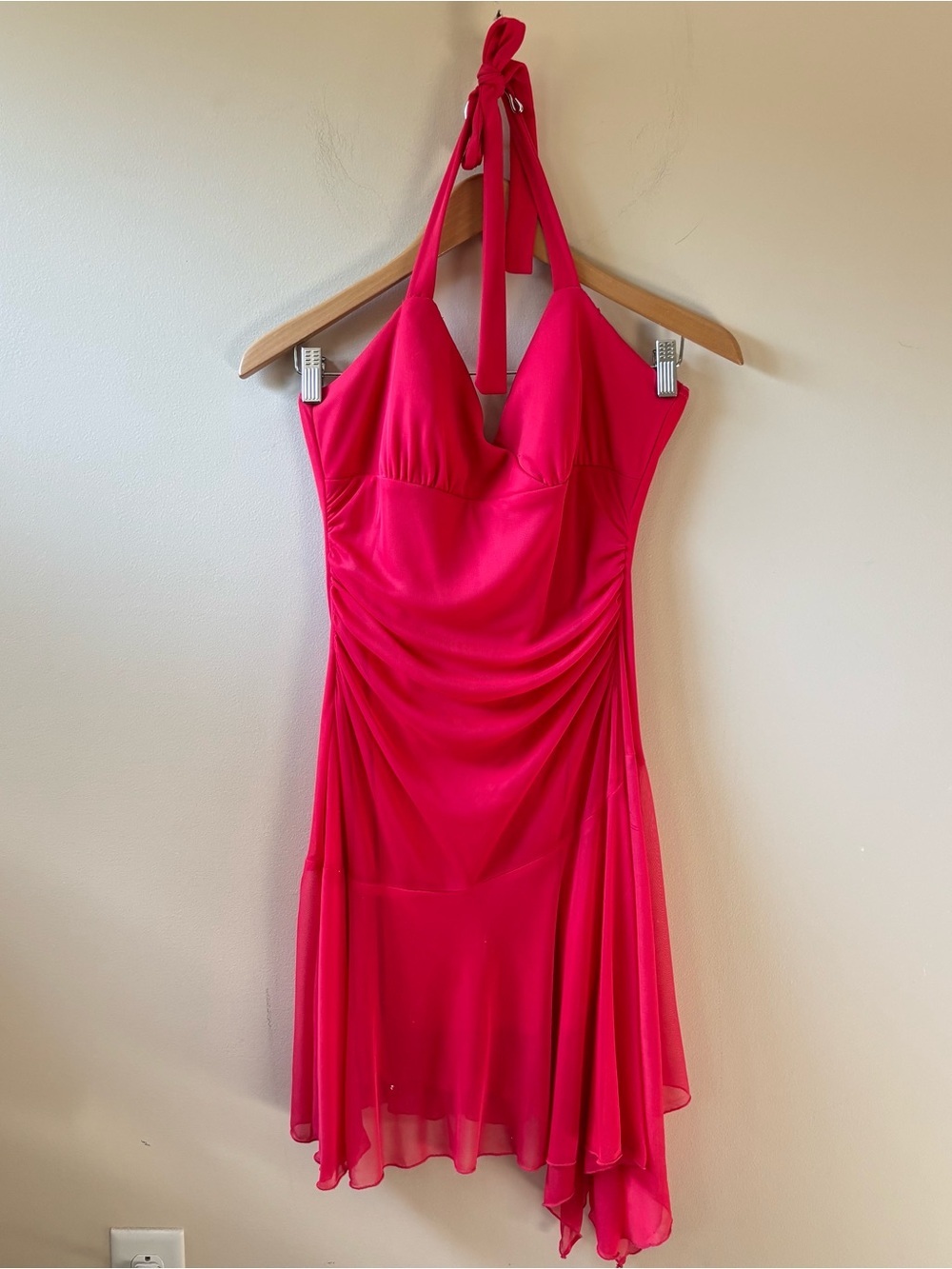 City Triangles Y2K Halter Asymmetrical Mini Dress